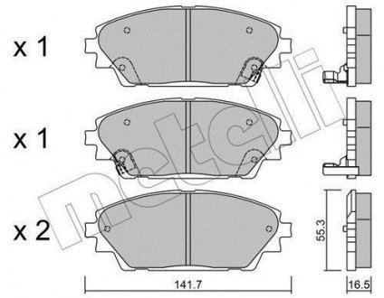 Комплект тормозных колодок (дисковых) Metelli 22-0992-0 (фото 1)