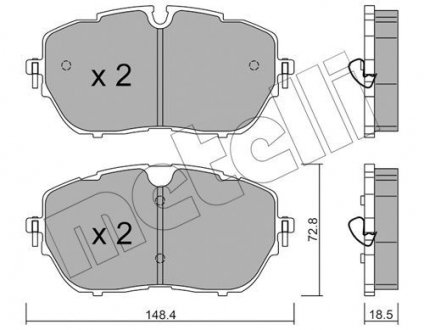 Комплект тормозных колодок (дисковых) Metelli 22-1105-0