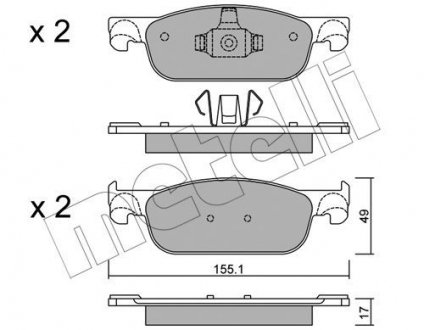 Комплект тормозных колодок (дисковых) Metelli 22-1109-0