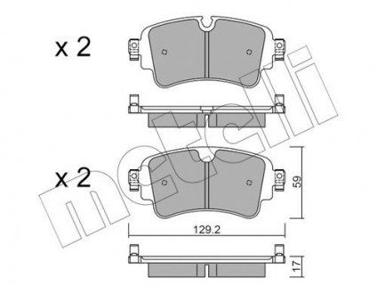 Комплект тормозных колодок (дисковых) Metelli 22-1129-0 (фото 1)