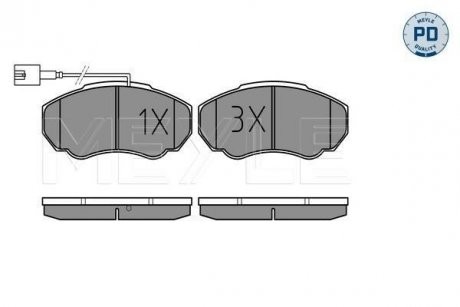 Колодки тормозные (передние) Citroen Jumper/Fiat Ducato/Peugeot Boxer 02- R15 MEYLE 025 239 1719/PD