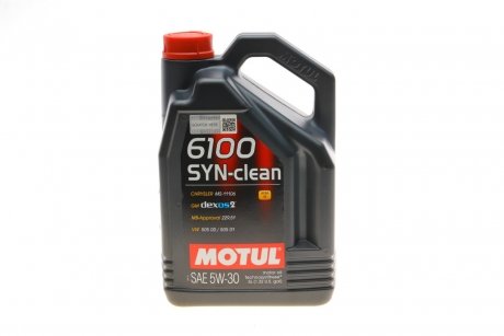 Олива 6100 Syn-clean SAE 5W30 5 L MOTUL 814251 (фото 1)
