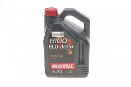 Олива 8100 Eco-clean + 5W30 5 L MOTUL 842551 (фото 1)