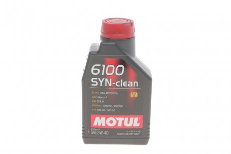 Олива 6100 Syn-clean SAE 5W40 1 L MOTUL 854211 (фото 1)