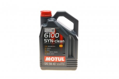 Олива 6100 Syn-clean SAE 5W40 4 L MOTUL 854250 (фото 1)