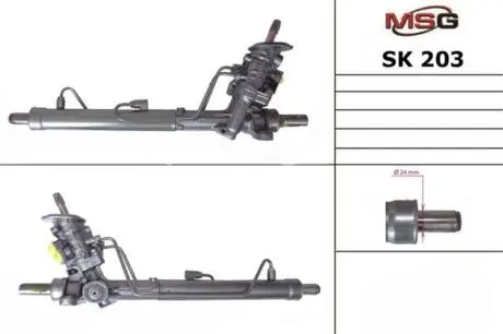 Рульова рейка з ГПК POLO/FABIA 99-09 MSG SK203