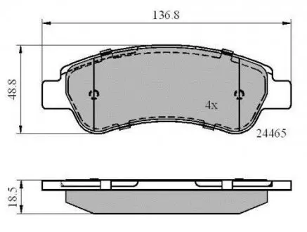 Тормозные колодки Boxer/Ducato/Jumper (06-21) National NP2502