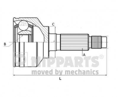 Комплект шарнірів, приводний вал NIPPARTS J2822010