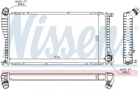 Радиатор охолоджування NISSENS 60634A