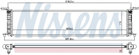 Радиатор охолоджування NISSENS 606454