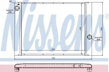 Радіатор охолоджування NISSENS 60764