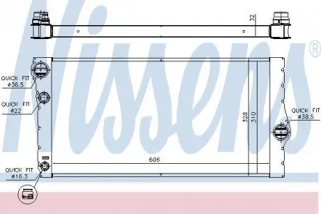 Радиатор охолоджування NISSENS 60769