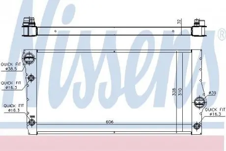 Радиатор охолоджування NISSENS 60775