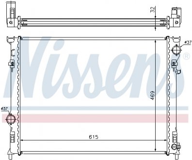 Радиатор охолоджування NISSENS 61014A