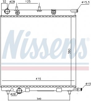 Радиатор охолоджування NISSENS 61284 (фото 1)