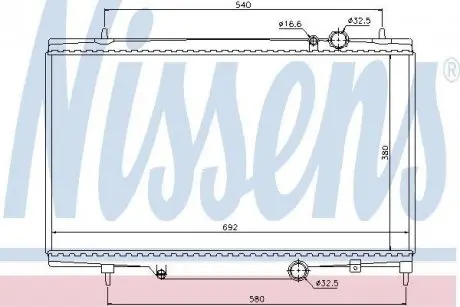Радиатор охолоджування NISSENS 61297