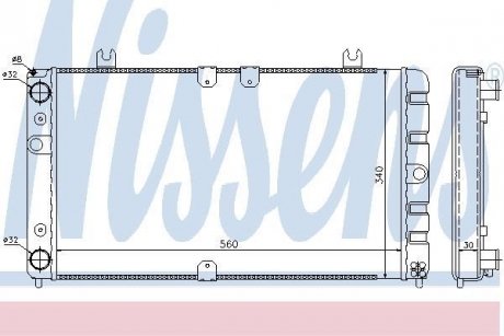 Радіатор вод. охлажд. ВАЗ 1118 КАЛИНА NISSENS 623554