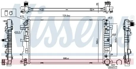 Радиатор системи охлаждения NISSENS 627062