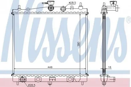 Радиатор охолоджування NISSENS 62902A