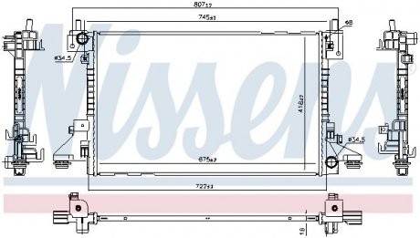 Радиатор охолоджування NISSENS 630766