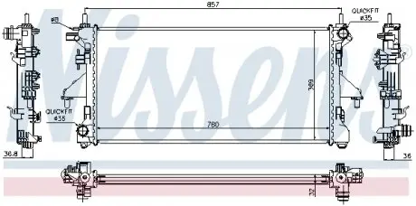 Радиатор охолоджування NISSENS 63556