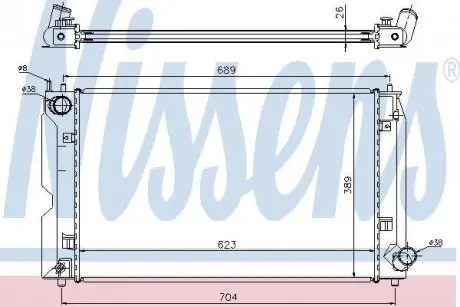 Радиатор охолоджування NISSENS 64647A