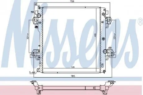 Радиатор охолоджування NISSENS 646824