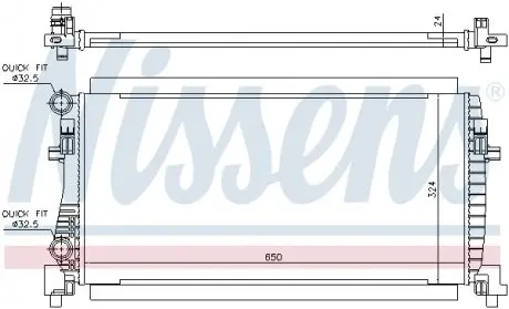 Радиатор охлаждения VAG NISSENS 65317