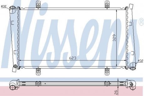 Радіатор охолоджування NISSENS 65560A