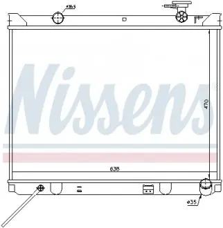 Радиатор охлождения KIA SORENTO I (BL) (02-) 2.5 CRDi NISSENS 66766