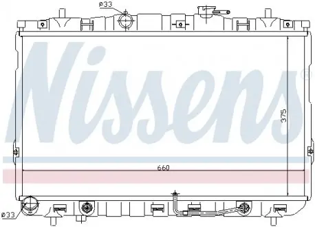 Радіатор охолоджування NISSENS 67493