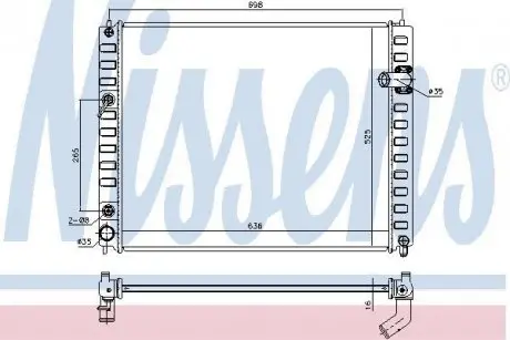 Радиатор охолоджування NISSENS 681208