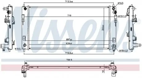 Радиатор охолоджування NISSENS 68737