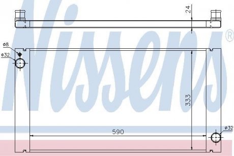 Радиатор охолоджування NISSENS 69705