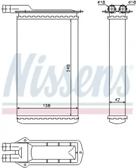 Радиатор печки ВАЗ 2108, 09, 099, <ТАВРИЯ> NISSENS 71942