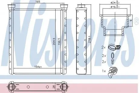 Радіатор опалювача салону First Fit NISSENS 72065
