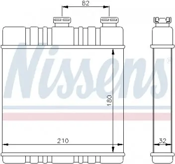 Радіатор пічки ASTRA G/ZAFIRA +AC 98-05 NISSENS 72660
