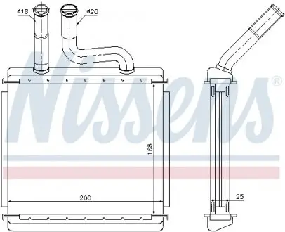 Радиатор печки CHEVROLET TACUMA (00-) NISSENS 76507