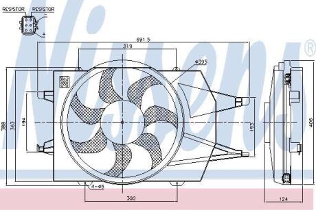 Вентилятор радіатора NISSENS 85342