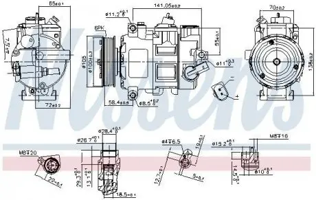 Компресор кондиціонера First Fit NISSENS 890550