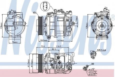 Компресор кондиціонера First Fit NISSENS 89092