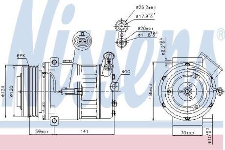 Компресор кондиціонера NISSENS 89343