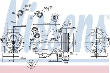 Компресор кондиціонера First Fit NISSENS 89350