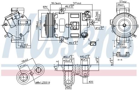 Компресор кондиціонера NISSENS 89400