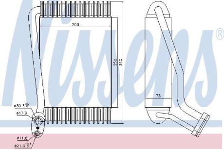 Випаровувач кондиціонера NISSENS 92143