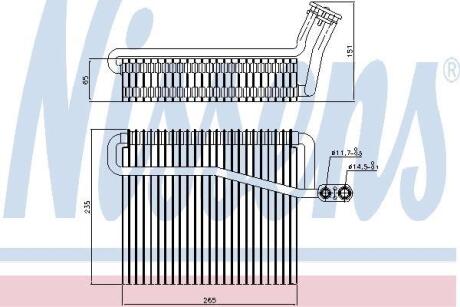 Випаровувач кондиціонера NISSENS 92271