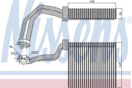 Випаровувач кондиціонера NISSENS 92293