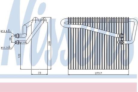 Випаровувач кондиціонера NISSENS 92301