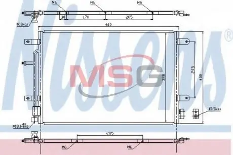 Конденсатор кондиционера AUDI A4 3.0D 05- NISSENS 940139