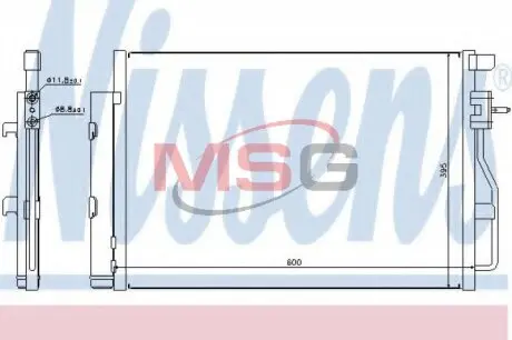 Конденсер кондиціонера NISSENS 940246